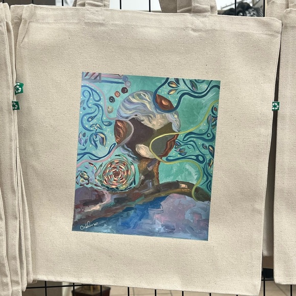 Premium Canvas Art-Printed Tote Bags - Picture 3 of 4